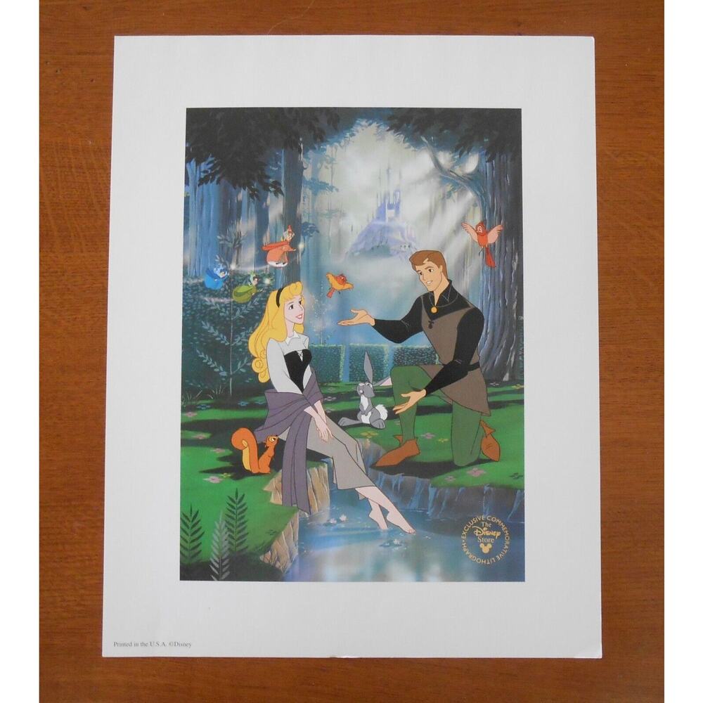 Walt Disney's Sleeping Beauty Exclusive Commemorative Disney Store Lithograph